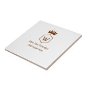 愛おじいちゃんクラウン追加ネーム詳細茶色squa タイル (側面)