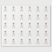 愛おじいちゃんクラウン追加ネーム詳細茶色squa ラッピングペーパー (フラット)