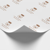 愛おじいちゃんクラウン追加ネーム詳細茶色squa ラッピングペーパー (角)