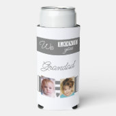 愛おじいちゃん4写真ホワイトとグレー スリム缶クーラー (Seltzer正面)