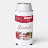 愛おじいちゃん4写真ホワイトとレッド スリム缶クーラー (Seltzer正面)