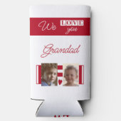 愛おじいちゃん4写真ホワイトとレッド スリム缶クーラー (裏面)