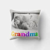 愛おばあちゃんカラフルタイプはっきりした2写真モダン クッション (裏面)