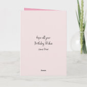 愛おばあちゃんフォトピンク黒の誕生日を追加 カード (裏面)