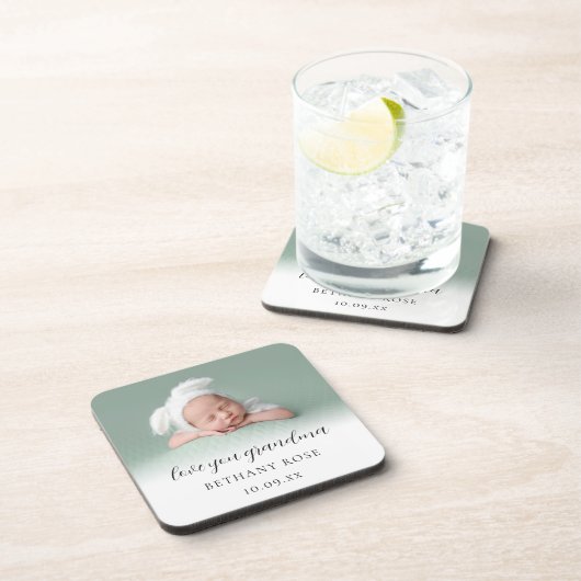 愛おばあちゃん写真名日付 コースター (右側)