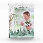 愛おばあちゃん冬の森のオーバーレイ フォトブロック (正面)