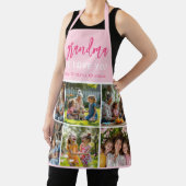 愛おばあちゃん可愛いピンクのフォトコラージュ エプロン (インサイチュ)