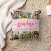 愛おばあちゃん可愛いピンクのフォトコラージュ クッション (ブランケット)