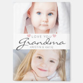 愛おばあちゃん手書きスクリプト2写真 マグネット (正面)