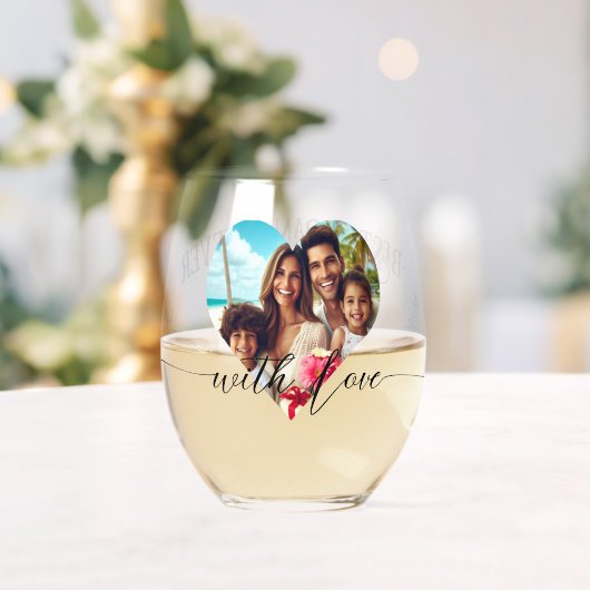 愛おばあちゃん最高のの日を過ごして | フォト ステムなしワイングラス (インサイチュ (ウェディング))