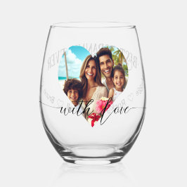 愛おばあちゃん最高のの日を過ごして | フォト ステムなしワイングラス