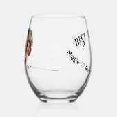 愛おばあちゃん最高のの日を過ごして | フォト ステムなしワイングラス (左)