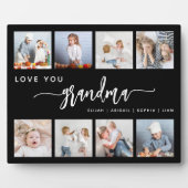 愛おばあちゃん8フォトコラージブラック フォトプラーク (正面)