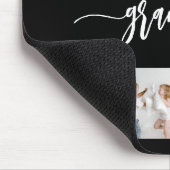 愛おばあちゃん8フォトコラージブラック マウスパッド (コーナー)