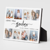 愛おばあちゃん8フォトコラージホワイト フォトプラーク (側面)