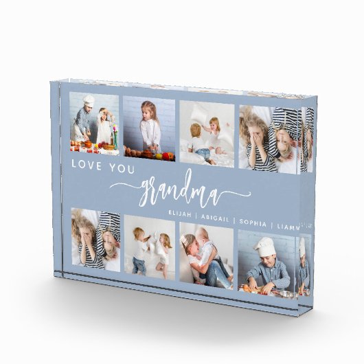 愛おばあちゃん8フォトコラージュダスティブルー フォトブロック (右)