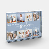 愛おばあちゃん8フォトコラージュダスティブルー フォトブロック (左)