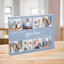 愛おばあちゃん8フォトコラージュダスティブルー