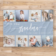 愛おばあちゃん8フォトコラージュダスティブルー