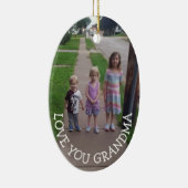 愛おばあちゃん、クリスマスのクリスマスプレゼント セラミックオーナメント (右)