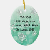 愛おばあちゃん、クリスマスのクリスマスプレゼント セラミックオーナメント (裏面)