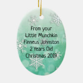 愛おばあちゃん、クリスマスのクリスマスプレゼント セラミックオーナメント (裏面)