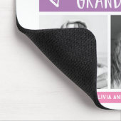 愛おばあちゃん |ピンクカラーブロックフォトグリッド マウスパッド (コーナー)