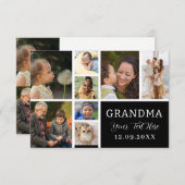 愛おばあちゃん |フォトコラージュと文字RSVP Ca 出欠カード (正面/裏面)