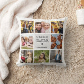 愛おばあちゃん |フォトコラージュ手書き文字 クッション (ブランケット)
