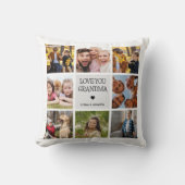 愛おばあちゃん |フォトコラージュ手書き文字 クッション (正面)