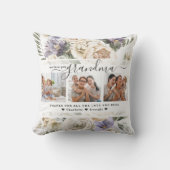 愛おばあちゃん |フローラ3枚のコラージュ クッション (正面)