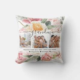 愛おばあちゃん |フローラ3枚のコラージュ クッション