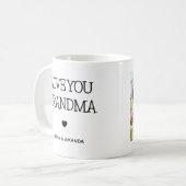 愛おばあちゃん |写真の手書き文字 コーヒーマグカップ (正面左)