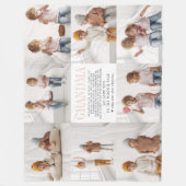 愛おばあちゃん |写真カスタムのコラージュ フリースブランケット (正面)