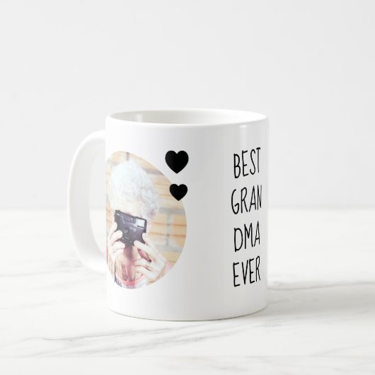 愛おばあちゃん |写真手書き文字 コーヒーマグカップ (正面左)