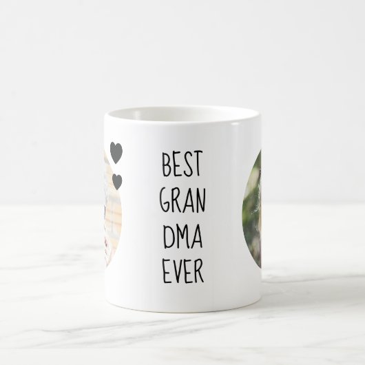 愛おばあちゃん |写真手書き文字 コーヒーマグカップ (中央)