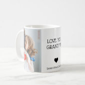 愛おばあちゃん |写真手書き文字 コーヒーマグカップ (正面左)