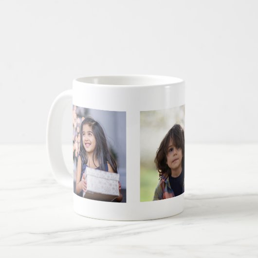 愛おばあちゃん | 2つのフォトスクリプトとハートマグカップ コーヒーマグカップ (正面左)