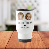 愛おばあちゃん | 2パーソナライズされた顔写真 トラベルマグ