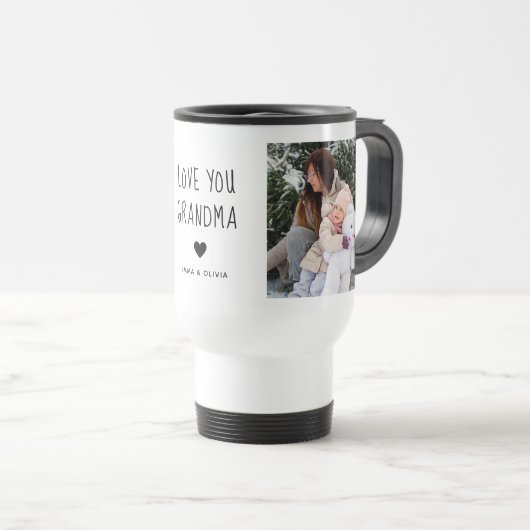 愛おばあちゃん | 2写カスタム真 トラベルマグ (正面右)