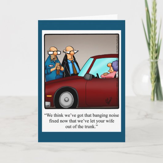 愛おもしろいと結婚のユーモアあいさつ空白のきカード カード (正面)