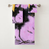 愛おもしろいのカラス付きバスタオル バスタオルセット (インサイチュ)