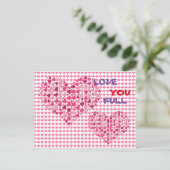 愛おもしろいのメッセージ愛あなた完全はがき ポストカード (スタンド正面)