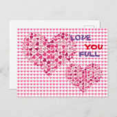 愛おもしろいのメッセージ愛あなた完全はがき ポストカード (正面/裏面)