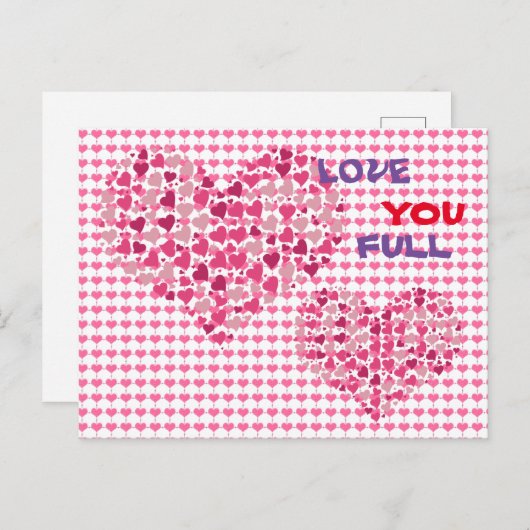 愛おもしろいのメッセージ愛あなた完全はがき ポストカード (正面/裏面)