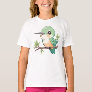 愛おもしろいの鳥の緑 Tシャツ