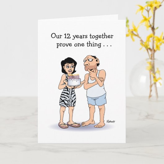 愛おもしろいは12周年 カード (黄色い花)