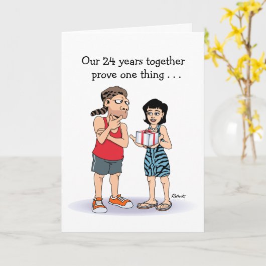 愛おもしろいは24周年 カード (黄色い花)