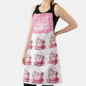 愛おもしろいらしい猫コーヒーオールオーバープリントエプロン エプロン (インサイチュ)