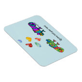 愛おもしろいイグアナ漫画 マグネット (右側)